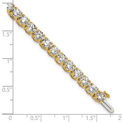 14K Gelbgold 14 Ct. Im Labor Gezüchtet Diamant Vs/si+ G+ Tennis Armband