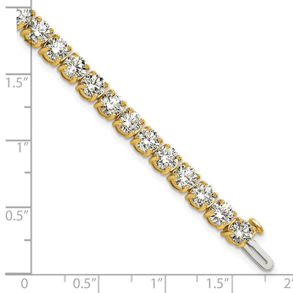 14K Gelbgold 14 Ct. Im Labor Gezüchtet Diamant Vs/si+ G+ Tennis Armband