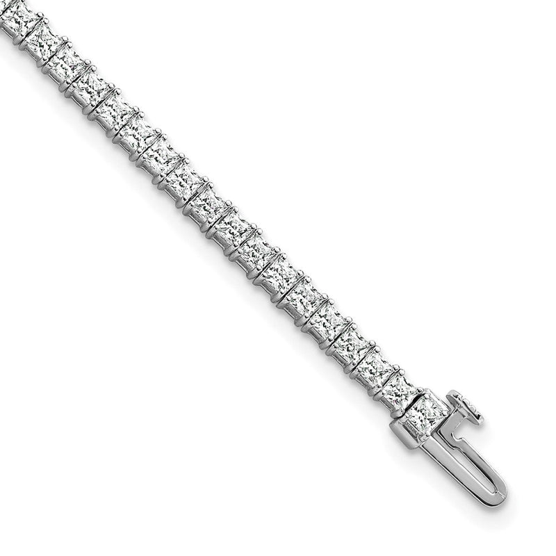 14K Weißgold 5 Ct. Im Labor Gezüchtet Diamant Vs/si+ G+ Princess Tennis Armband