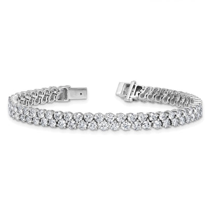14K Weißgold 10 1/2 Ct. Im Labor Gezüchtet Diamant Vs/si+ G+ 7 Zoll Fantasie Tennis Armband