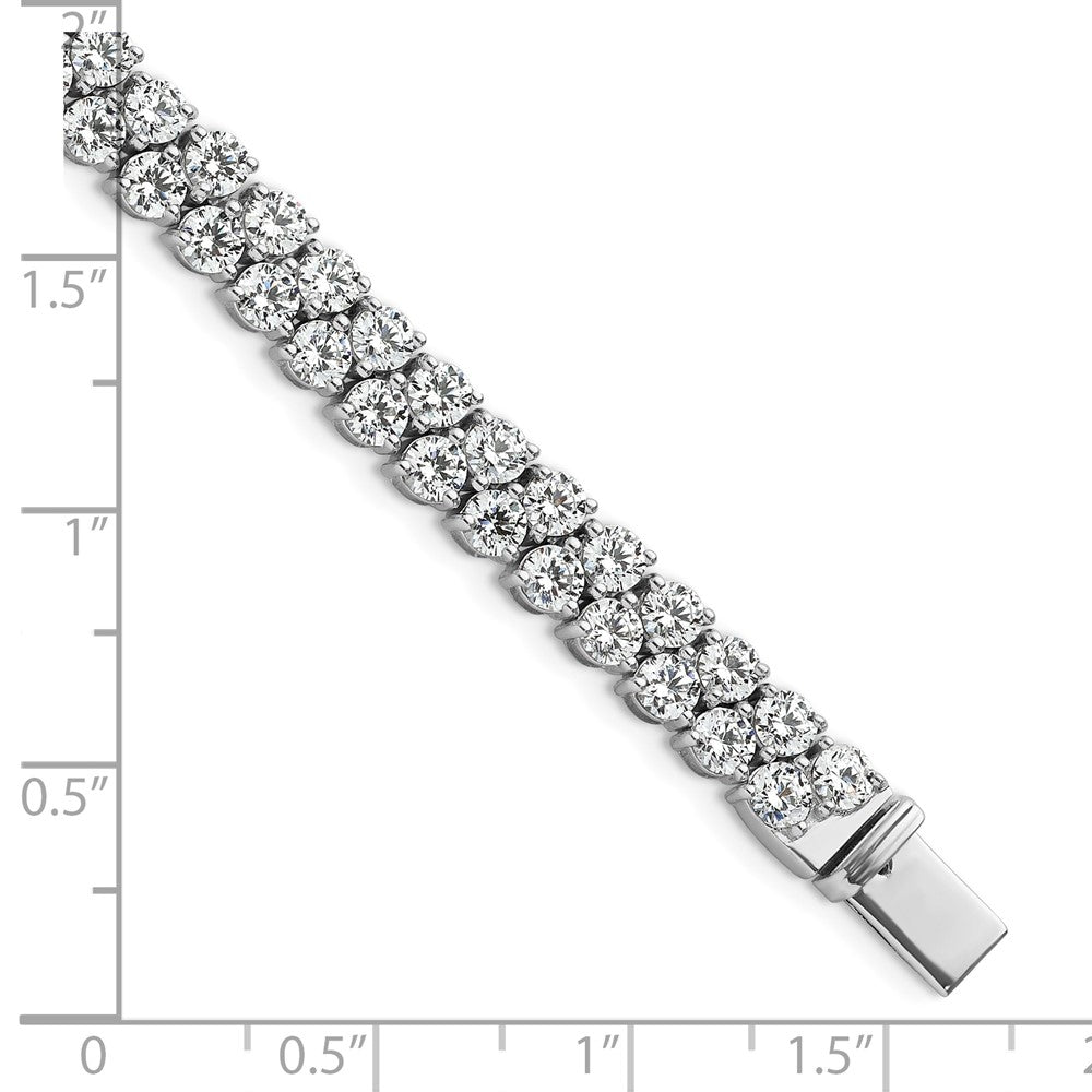14K Weißgold 10 1/2 Ct. Im Labor Gezüchtet Diamant Vs/si+ G+ 7 Zoll Fantasie Tennis Armband