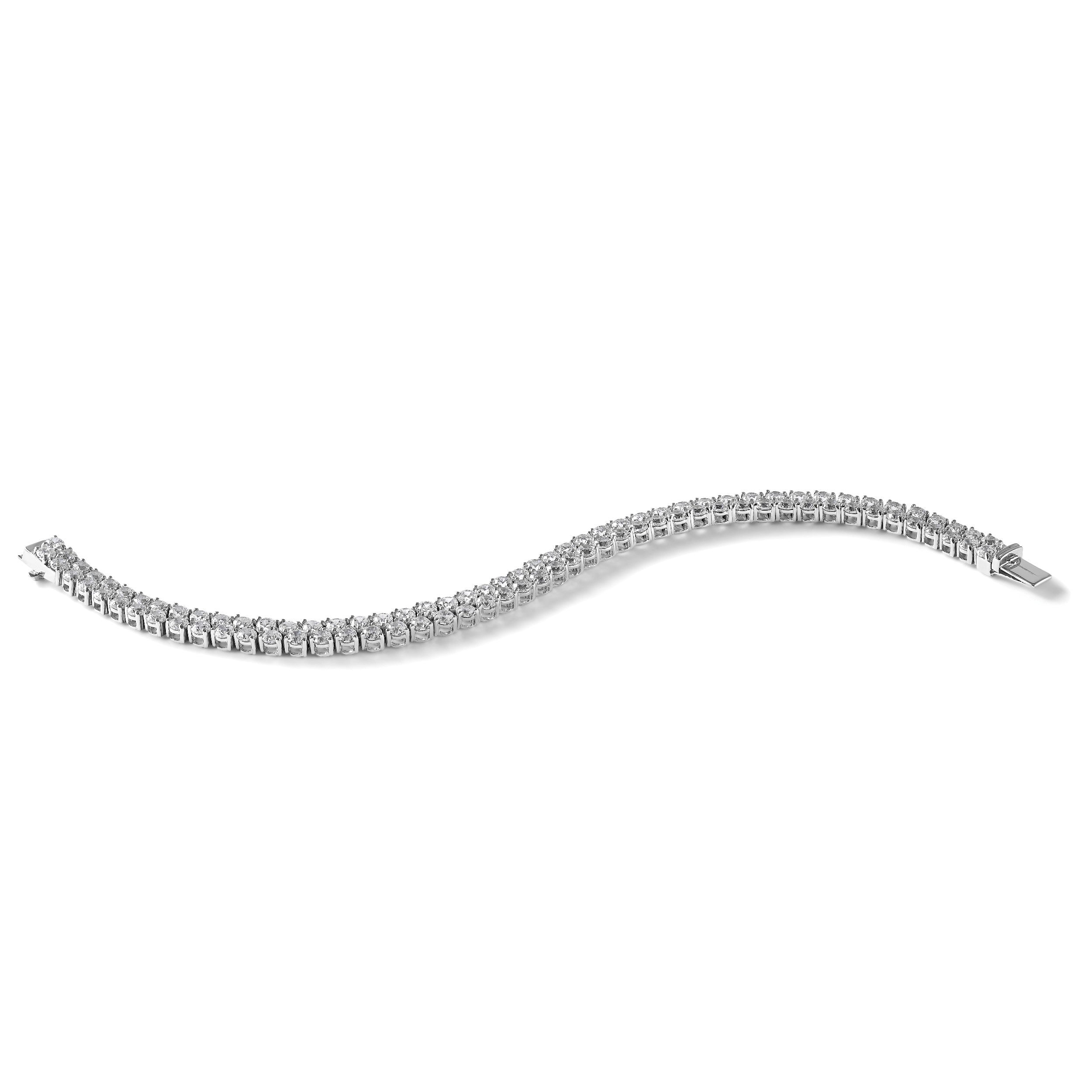 14K Weißgold 10 1/2 Ct. Im Labor Gezüchtet Diamant Vs/si+ G+ 7 Zoll Fantasie Tennis Armband