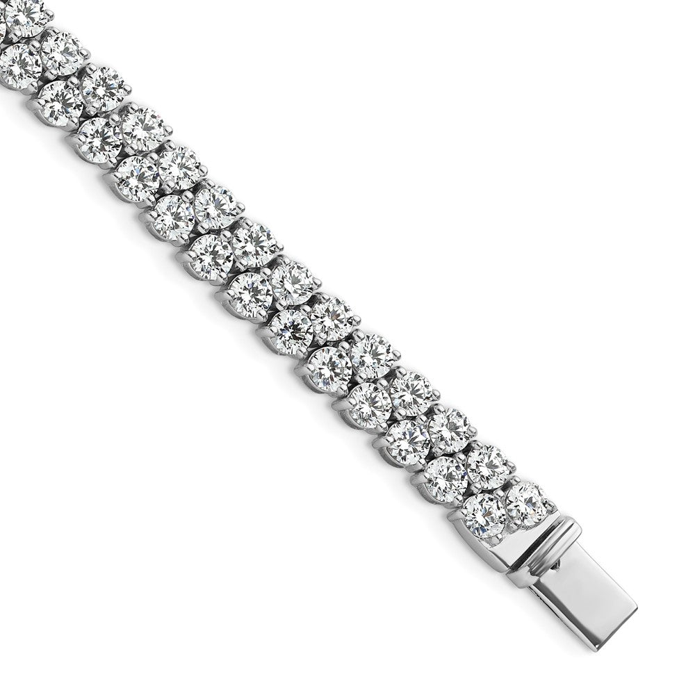14K Weißgold 10 1/2 Ct. Im Labor Gezüchtet Diamant Vs/si+ G+ 7 Zoll Fantasie Tennis Armband