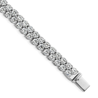 14K Weißgold 10 1/2 Ct. Im Labor Gezüchtet Diamant Vs/si+ G+ 7 Zoll Fantasie Tennis Armband