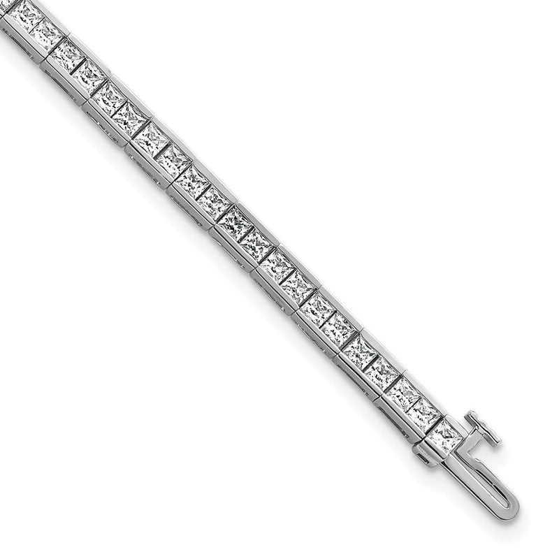 14K Weißgold 5 Ct. Im Labor Gezüchtet Diamant Vs/si+ G+ Princess Tennis Armband