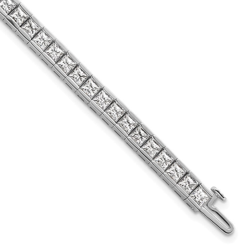 14K Weißgold Im Labor Gezüchtet Diamant Vs/si+ G+ Princess Tennis Armband