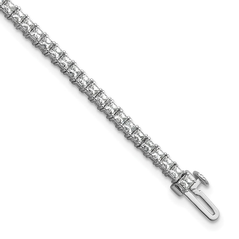 14K Weißgold 4ctw Vs+ F+ Im Labor Gezüchtet Princess Diamant Tennis Armband