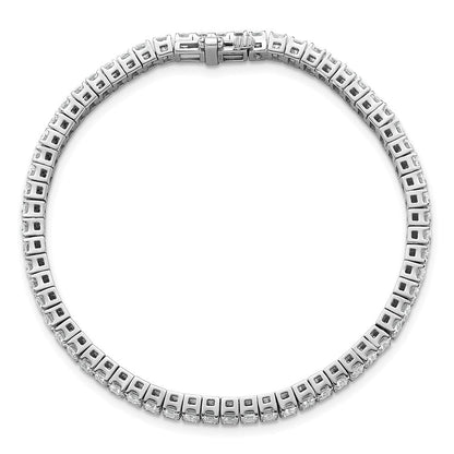 14K Weißgold 10 Karat Zertifiziert Im Labor Gezüchtet Diamant Vs/si+ G+ Smaragd Zargenfassung Set Tennis Armband