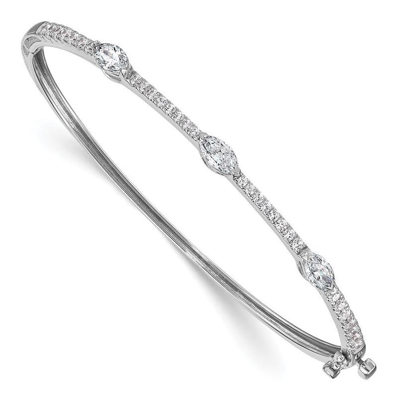 14K Weißgold True Origin 1 5/8 Karat Im Labor Gezüchtet Diamant Vs D E F Rund und Marquise 6.75 Zoll Armreif