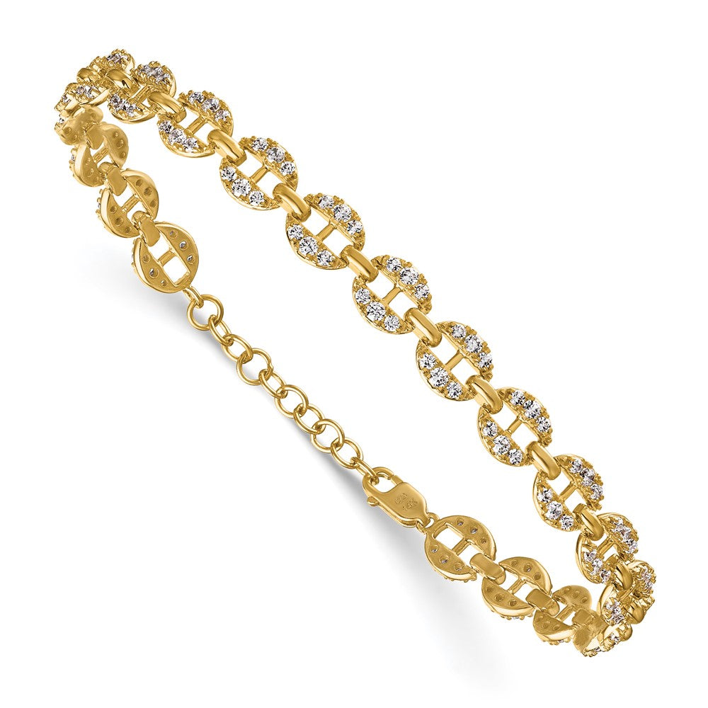 14K Gelbgold True Origin 1 7/8 Karat Im Labor Gezüchtet Diamant Vs D E F 7 Zoll Anker Glieder Armband mit A Verlängerung