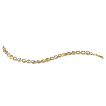 14K Gelbgold True Origin 1 7/8 Karat Im Labor Gezüchtet Diamant Vs D E F 7 Zoll Anker Glieder Armband mit A Verlängerung