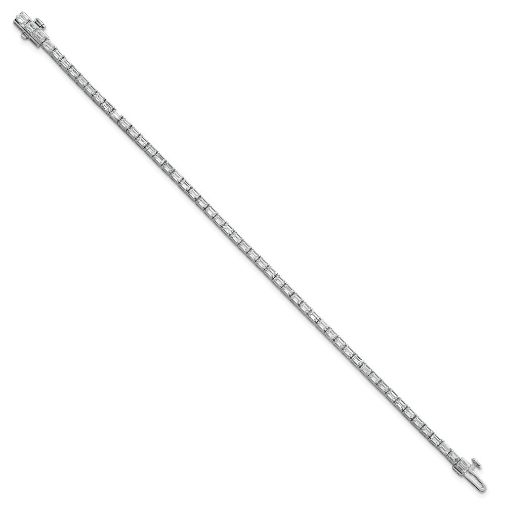 14K Weißgold Zertifiziert Im Labor Gezüchtet Diamant Vs Def Smaragd Tennis Armband
