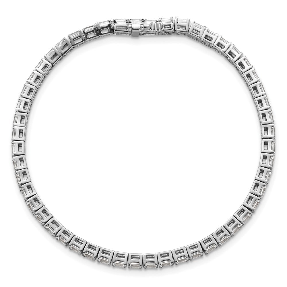 14K Weißgold Zertifiziert Im Labor Gezüchtet Diamant Vs Def Smaragd Tennis Armband