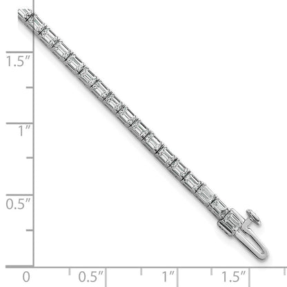 14K Weißgold Zertifiziert Im Labor Gezüchtet Diamant Vs Def Smaragd Tennis Armband