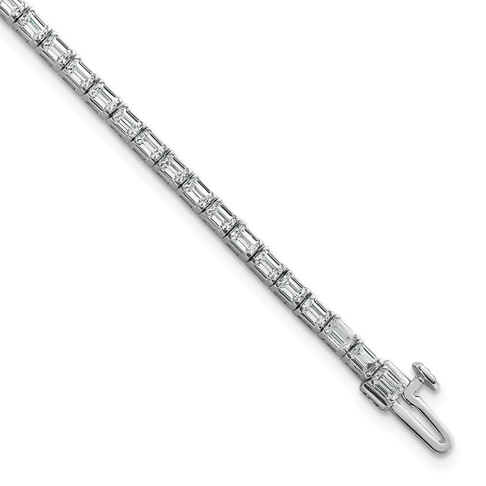 14K Weißgold Zertifiziert Im Labor Gezüchtet Diamant Vs Def Smaragd Tennis Armband