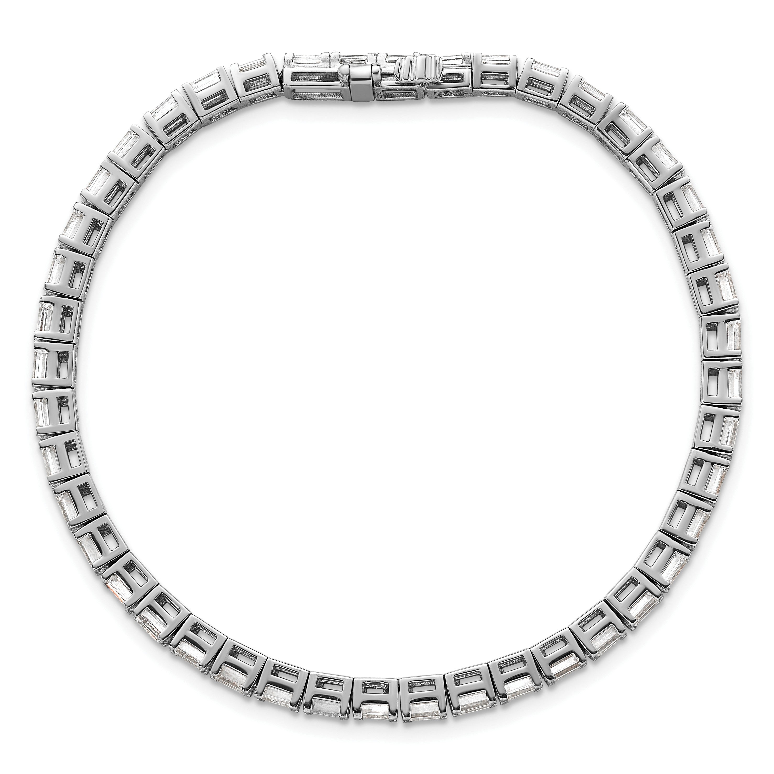 14K Weißgold Im Labor Gezüchtet Diamant Vs/si+ G+ Smaragd Tennis Armband