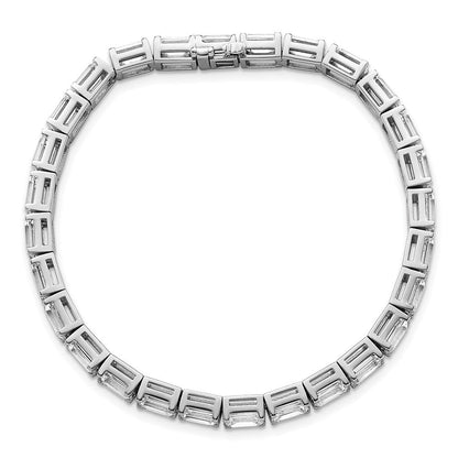 14K Weißgold Zertifiziert ct Vs Def Im Labor Gezüchtet Smaragd Diamant Tennis Bracel
