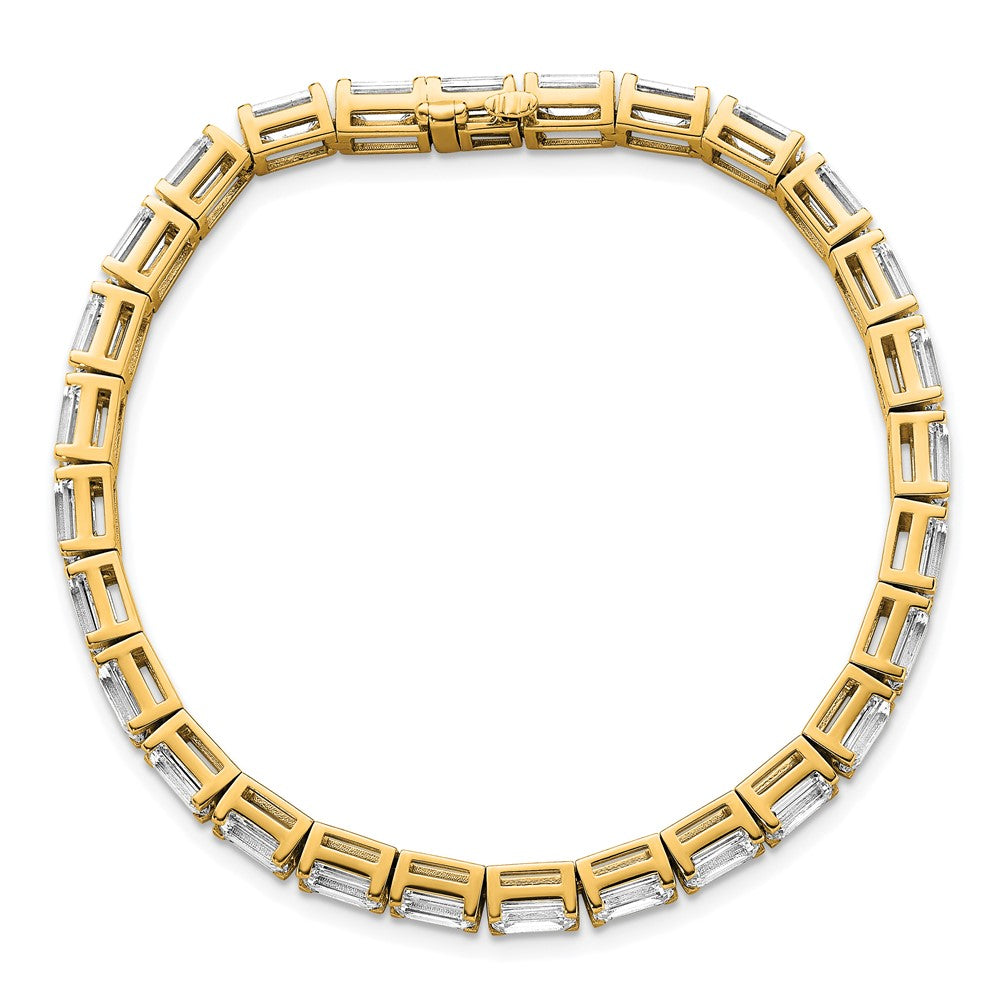 14K Gelbgold Zertifiziert Im Labor Gezüchtet Diamant Vs/si Fgh Smaragd Tennis Armband