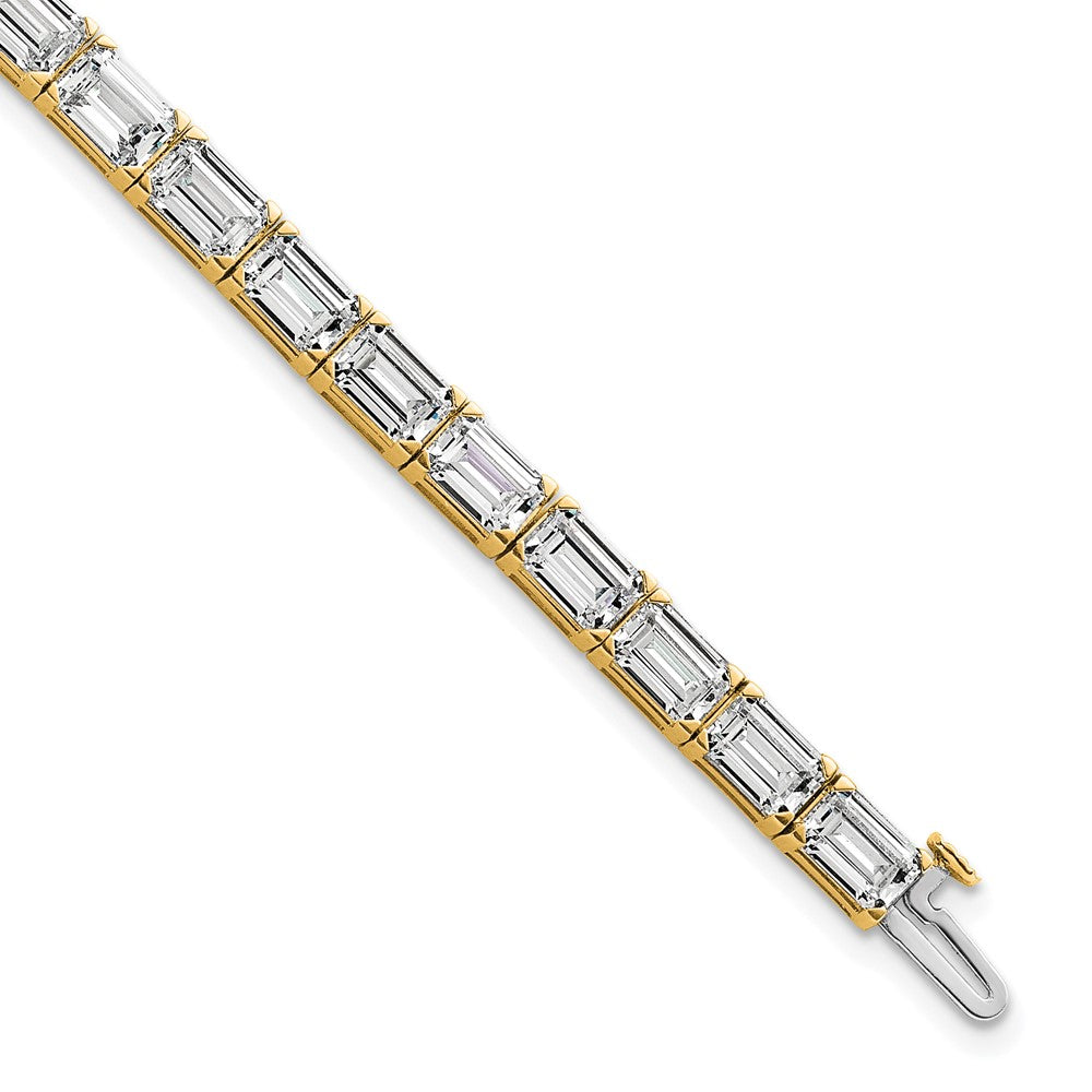14K Gelbgold Zertifiziert Im Labor Gezüchtet Diamant Vs/si Fgh Smaragd Tennis Armband