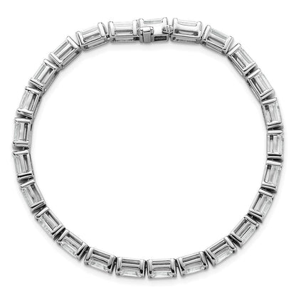 14K Weißgold Zertifiziert ct Vs Def Im Labor Gezüchtet Smaragd Diamant Tennis Bracel