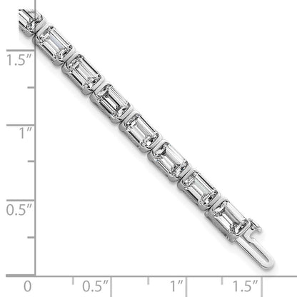 14K Weißgold Zertifiziert ct Vs Def Im Labor Gezüchtet Smaragd Diamant Tennis Bracel