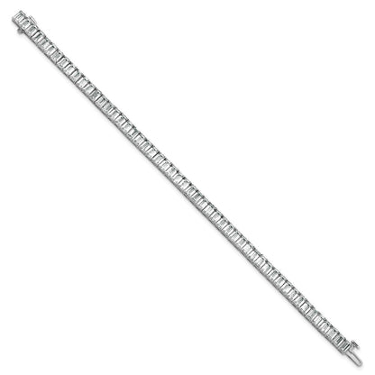 14K Weißgold ct Vs/si+ G+ Im Labor Gezüchtet Smaragd Diamant Tennis Armband