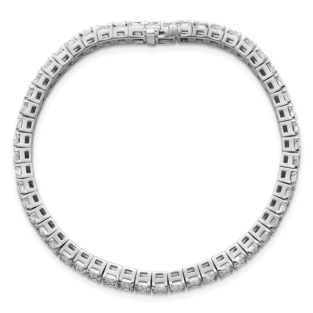 14K Weißgold Zertifiziert ct Vs Def Im Labor Gezüchtet Smaragd Diamant Tennis Bracel