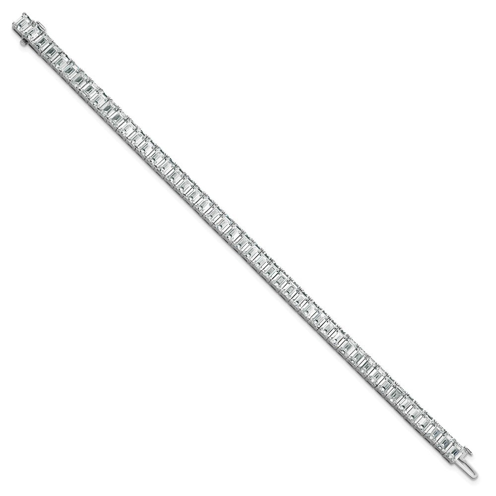 14K Weißgold ct Vs/si+ G+ Im Labor Gezüchtet Smaragd Diamant Tennis Armband