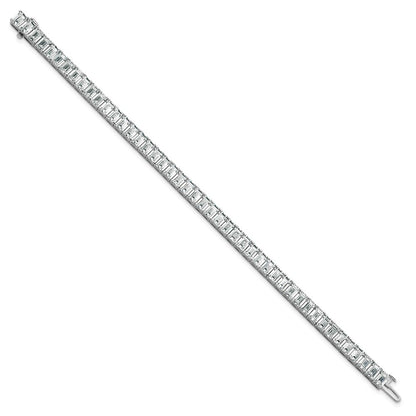 14K Weißgold ct Vs/si+ G+ Im Labor Gezüchtet Smaragd Diamant Tennis Armband