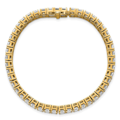14K Gelbgold ct Vs/si+ G+ Im Labor Gezüchtet Smaragd Diamant Tennis Armband