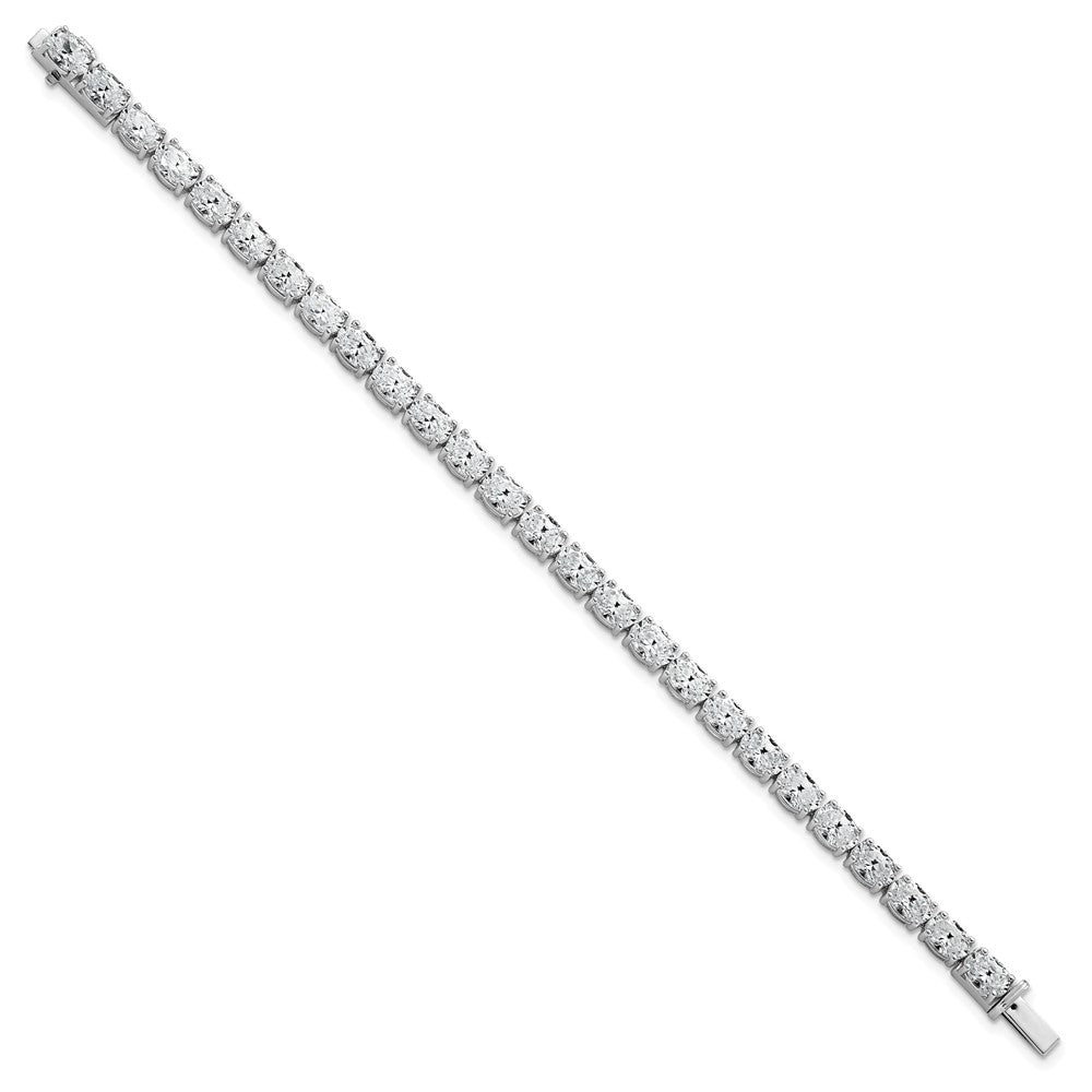14K Weißgold Zertifiziert Vs Def Im Labor Gezüchtet Oval Diamant Tennis Armband