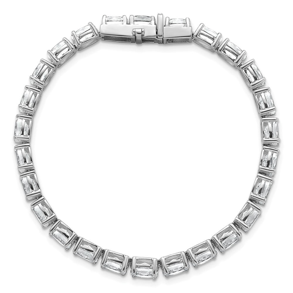 14K Weißgold Zertifiziert Vs Def Im Labor Gezüchtet Oval Diamant Tennis Armband