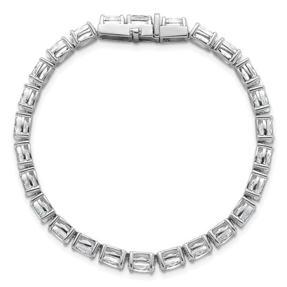 14K Weißgold Zertifiziert Vs Def Im Labor Gezüchtet Oval Diamant Tennis Armband