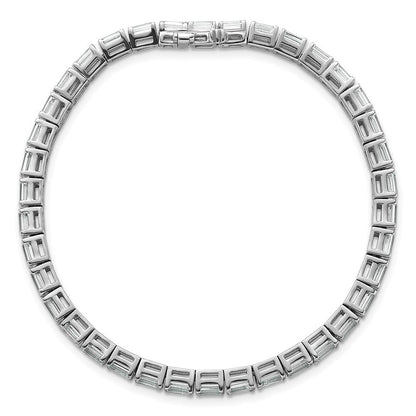 14K Weißgold Im Labor Gezüchtet Diamant Vs+ F+ Smaragd Tennis Armband