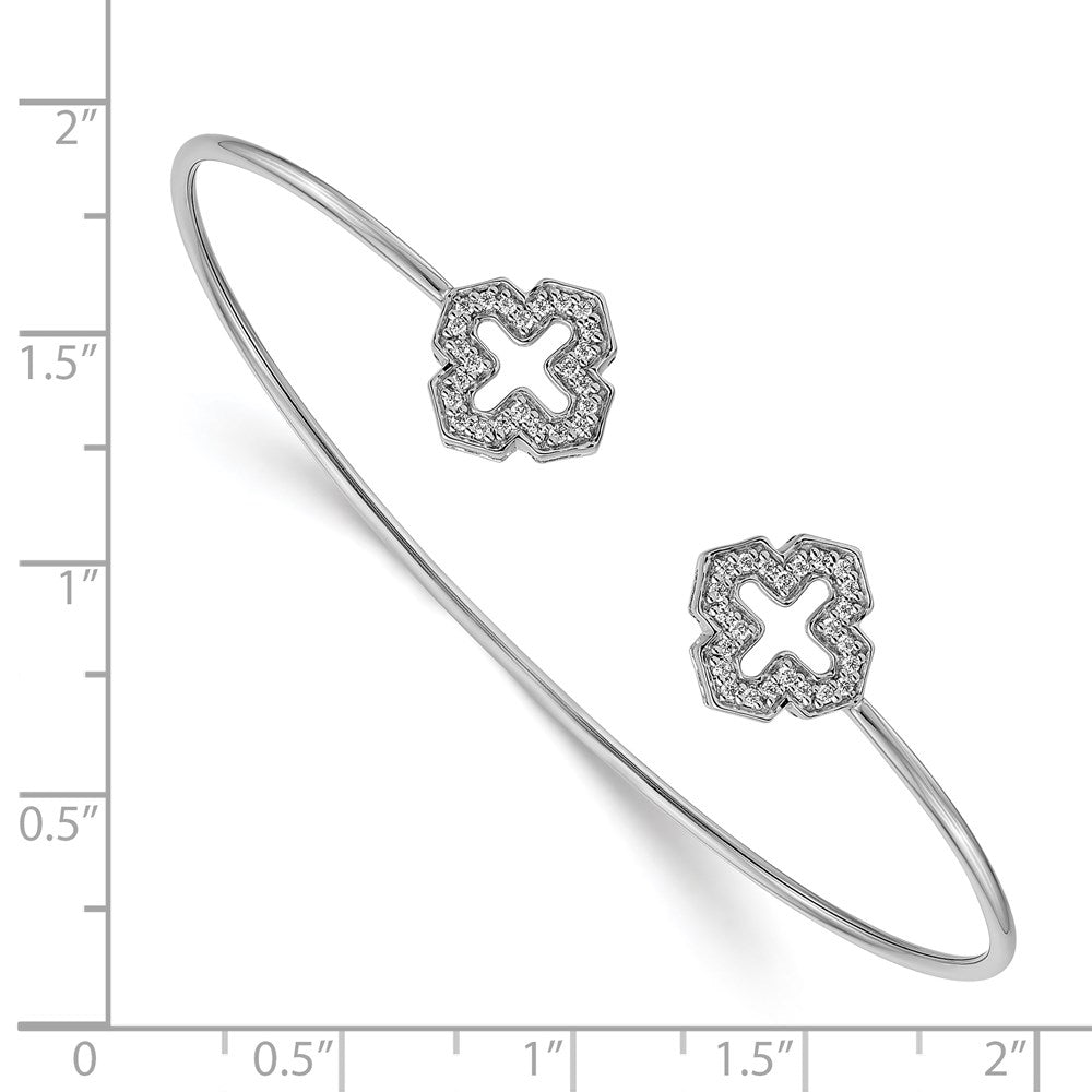14K Gelbgold Flexibles Armband mit natürlichen Diamanten