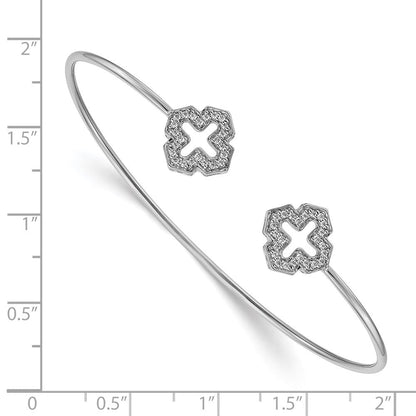 14K Gelbgold Flexibles Armband mit natürlichen Diamanten