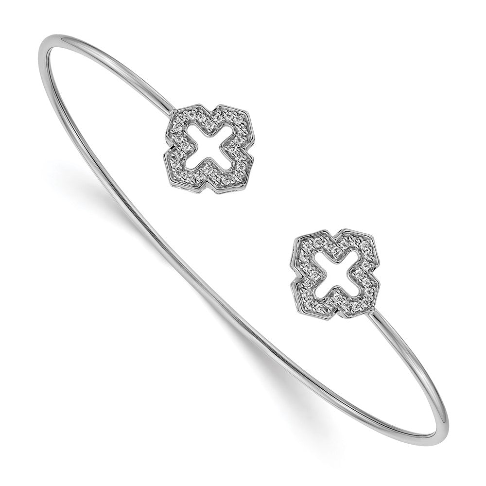 14K Gelbgold Flexibles Armband mit natürlichen Diamanten