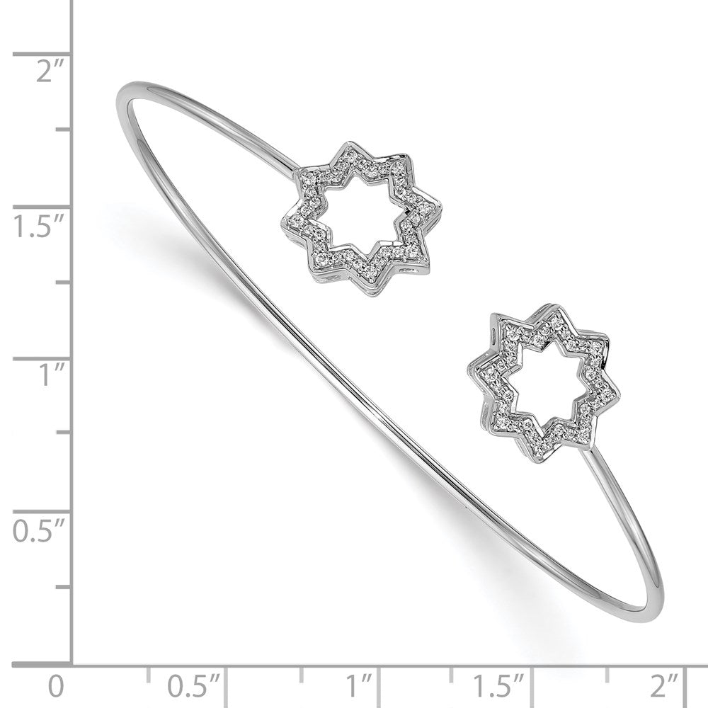 14K Gelbgold Armreif mit natürlichen Diamanten