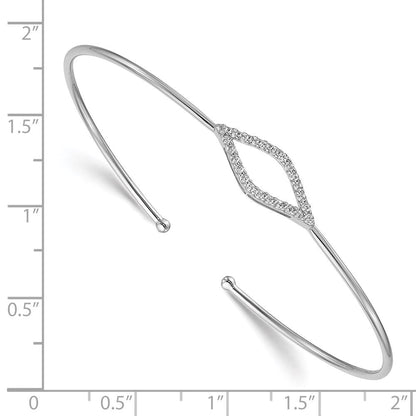 14K Gelbgold flexibler Armreif mit natürlichen Diamanten
