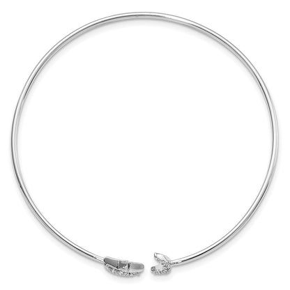 14K Gelbgold Armreif "Mond und Stern" mit natürlichen Diamanten, flexibel