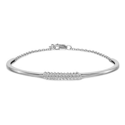 14K Gelbgold Armreif mit natürlichen Diamanten