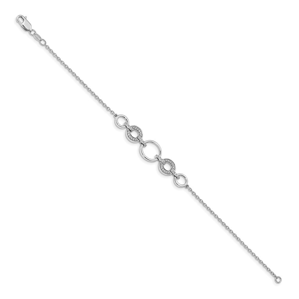 14K Gelbgold Armband mit natürlichen runden Diamanten
