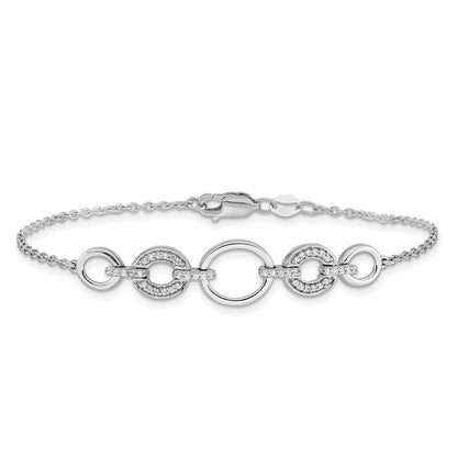 14K Gelbgold Armband mit natürlichen runden Diamanten