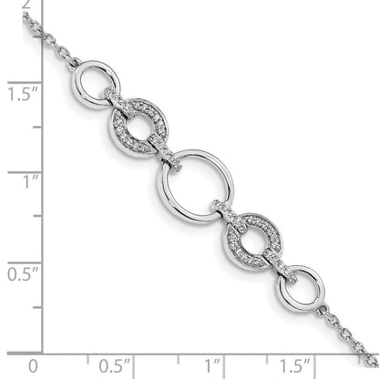 14K Gelbgold Armband mit natürlichen runden Diamanten