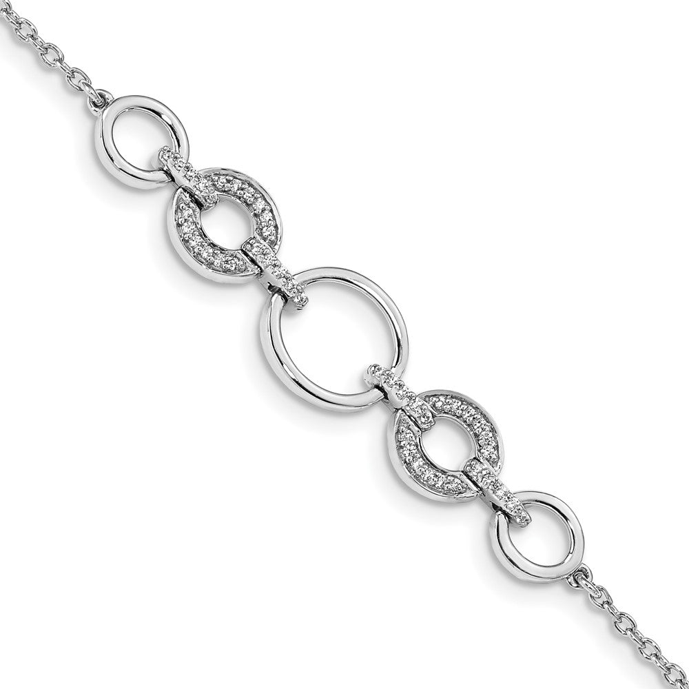 14K Gelbgold Armband mit natürlichen runden Diamanten