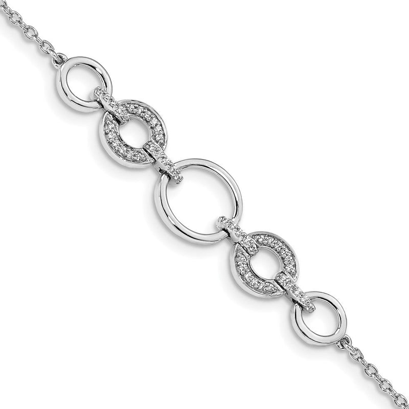 14K Gelbgold Armband mit natürlichen runden Diamanten