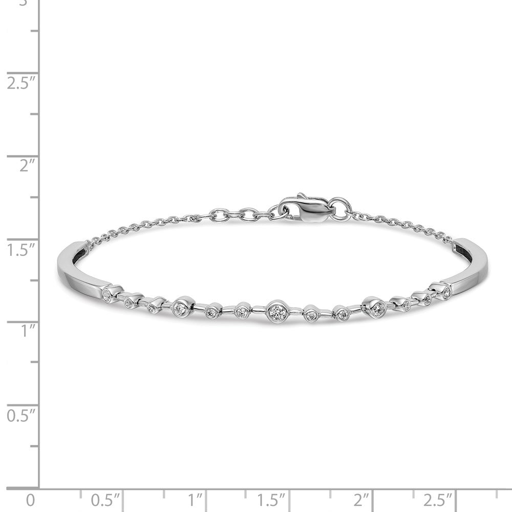 14K Gelbgold Armreif mit natürlichen Diamanten
