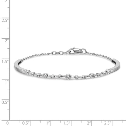 14K Gelbgold Armreif mit natürlichen Diamanten