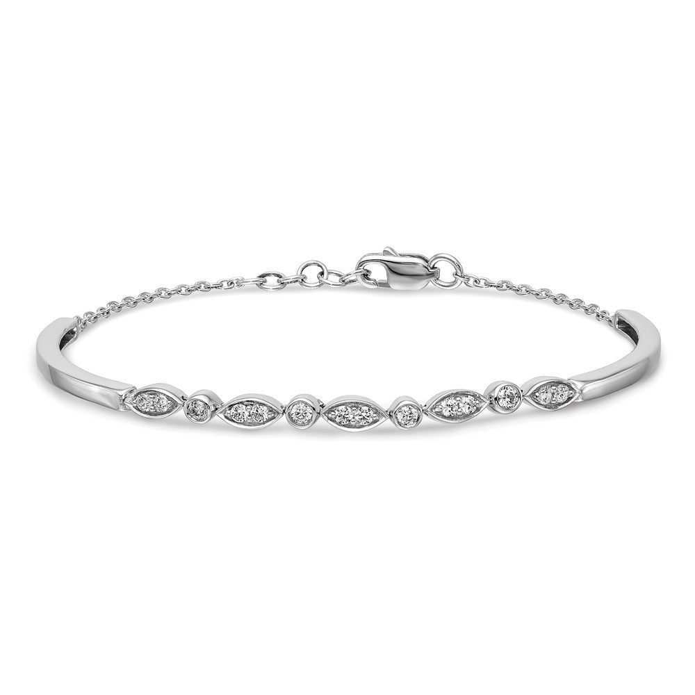14K Gelbgold Armreif mit natürlichen Diamanten