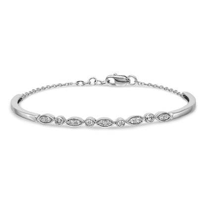 14K Gelbgold Armreif mit natürlichen Diamanten